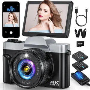 4K WiFi 64MP Autofocus Vlogging Camera