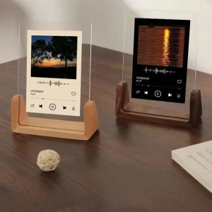 Modern walnut U-shaped photo frame